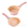 Pink high quality aluminum non stick petal pan